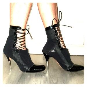 Marco Delli strappy/lace up ankle boots.
